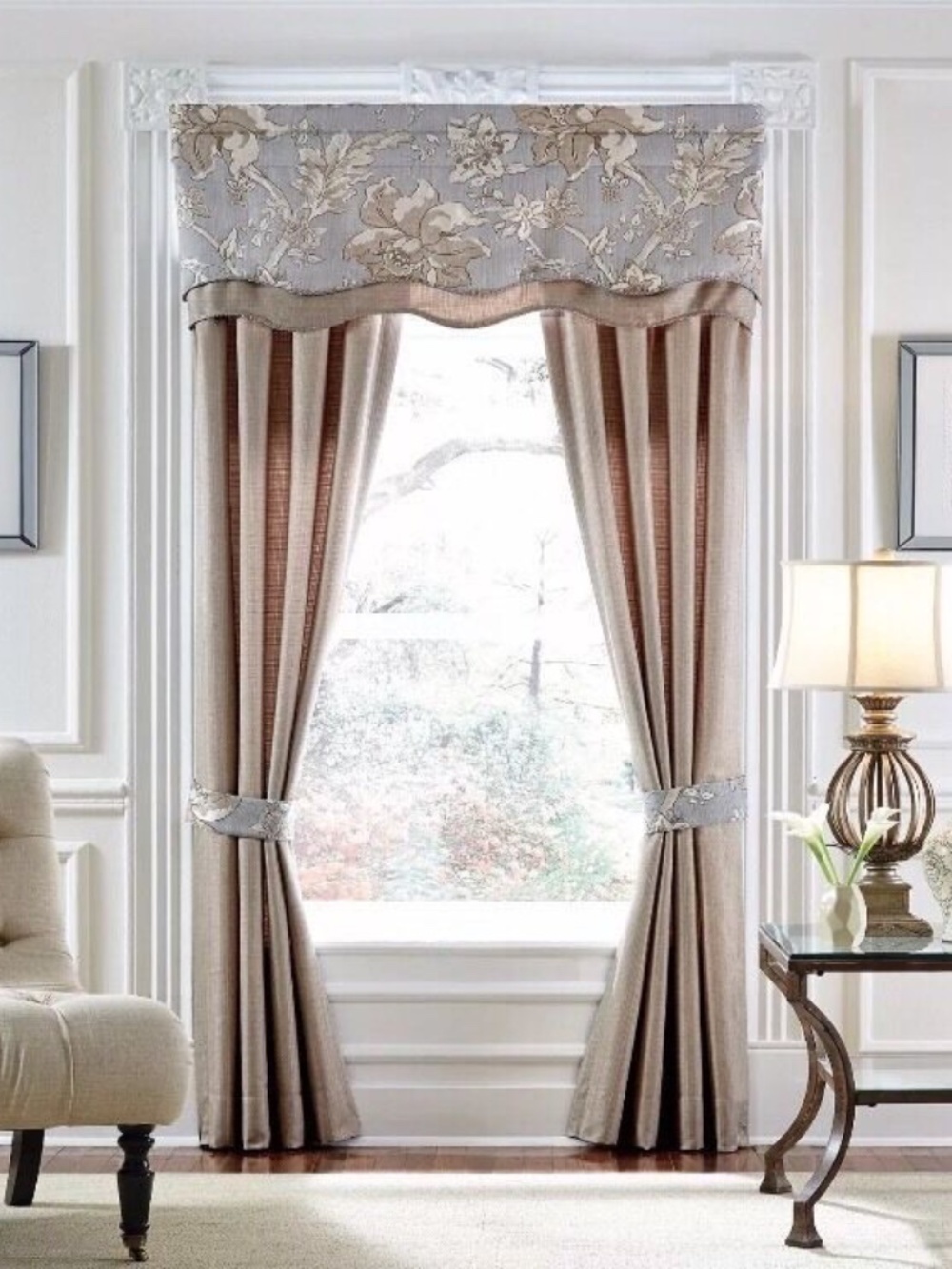 CROSCILL Estate 5-Piece WINDOW COVERS New Valance / Drapes ALEXANDRIA